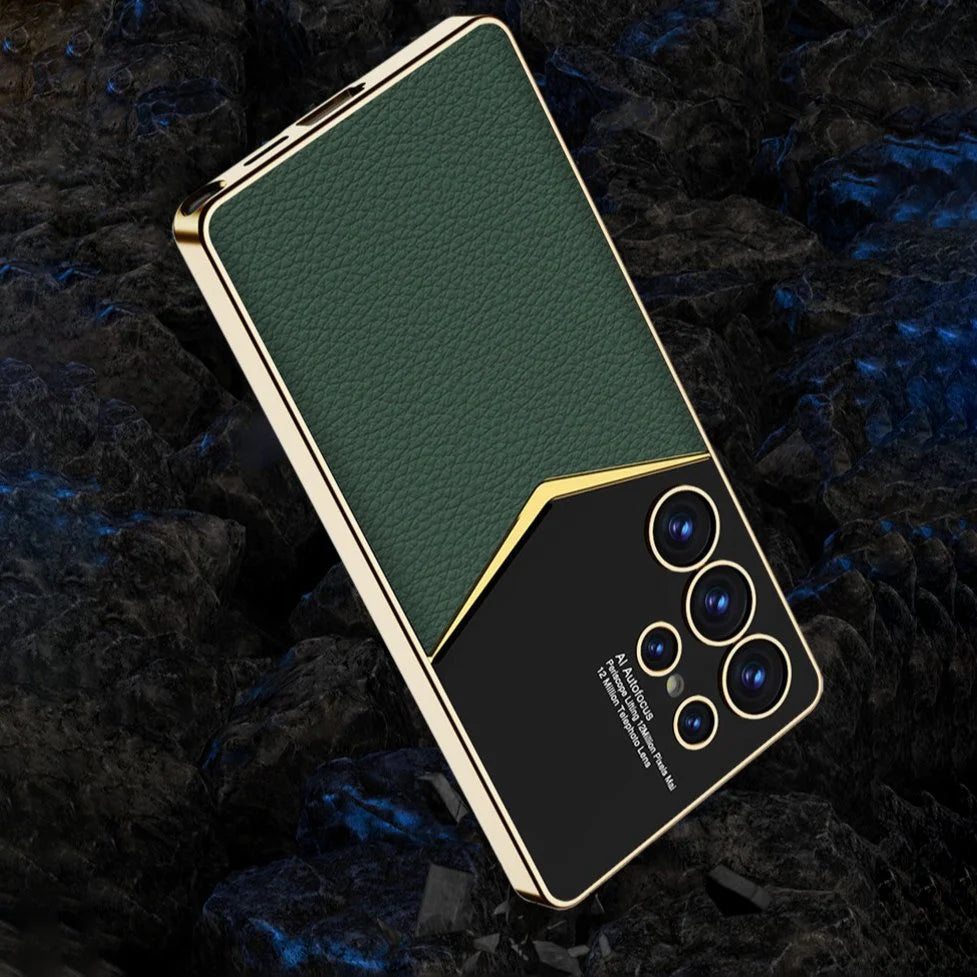 Royal Gold Plated Leather Protective Case