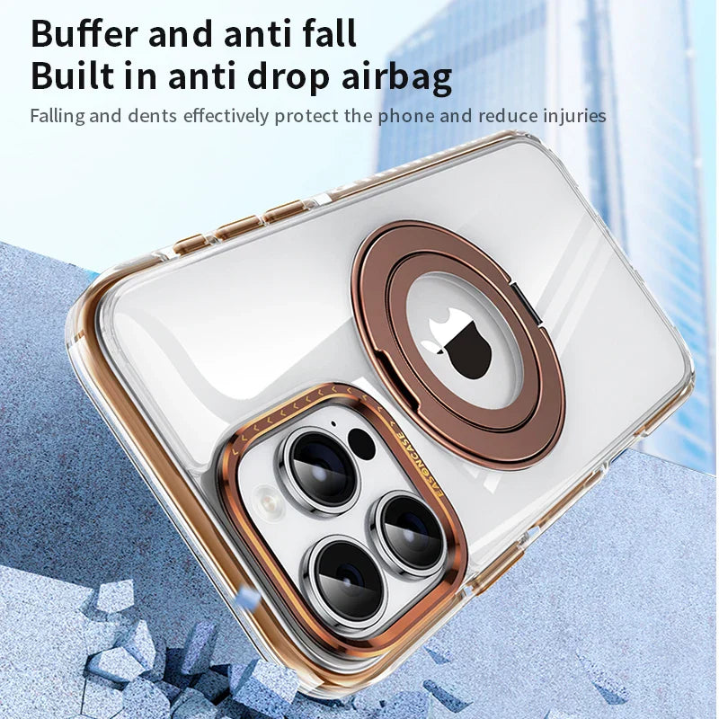 Camera Protector Clear Ring Stand Logo-Cut Case - iPhone Series