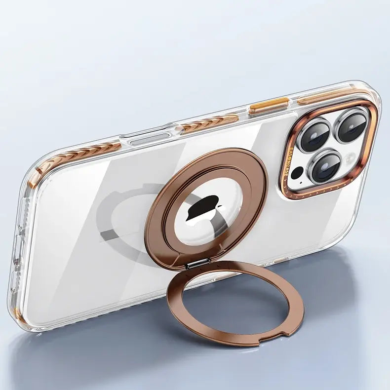 Camera Protector Clear Ring Stand Logo-Cut Case - iPhone Series