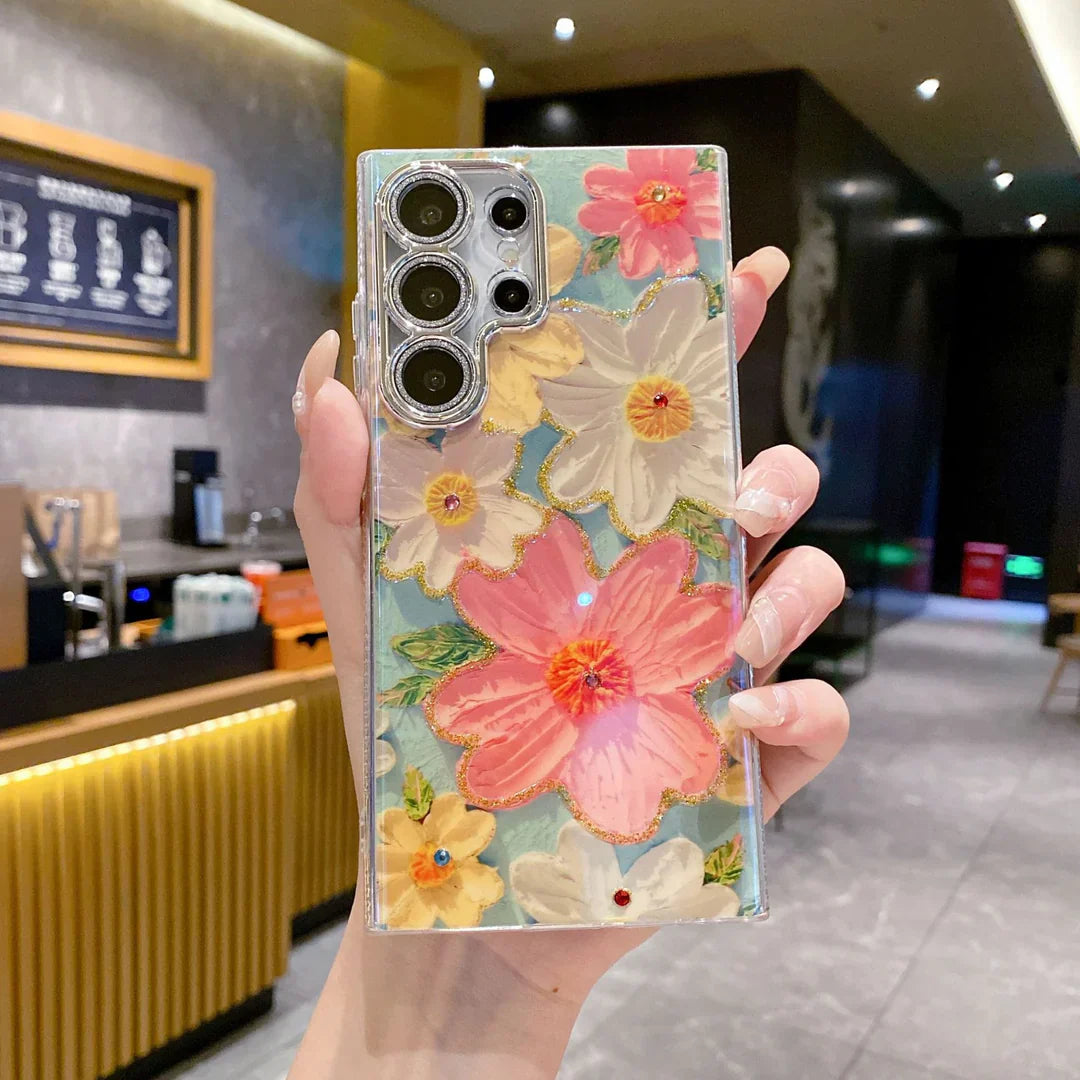 Premium Flower Pattern Case - Samsung