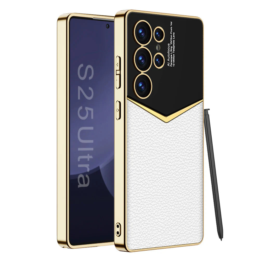 Royal Gold Plated Leather Protective Case