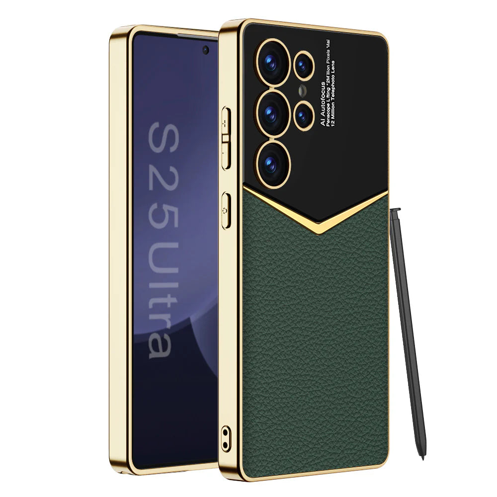 Royal Gold Plated Leather Protective Case