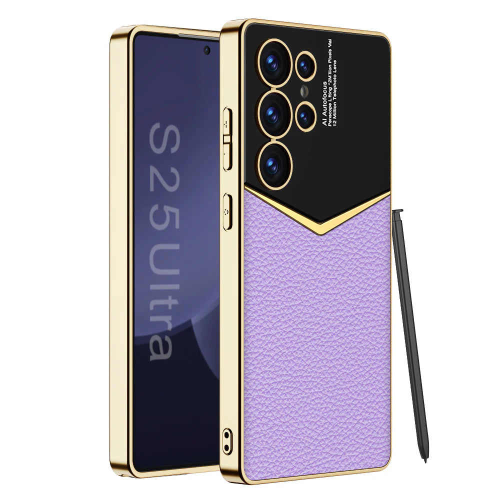 Royal Gold Plated Leather Protective Case