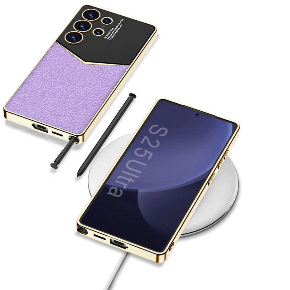 Royal Gold Plated Leather Protective Case