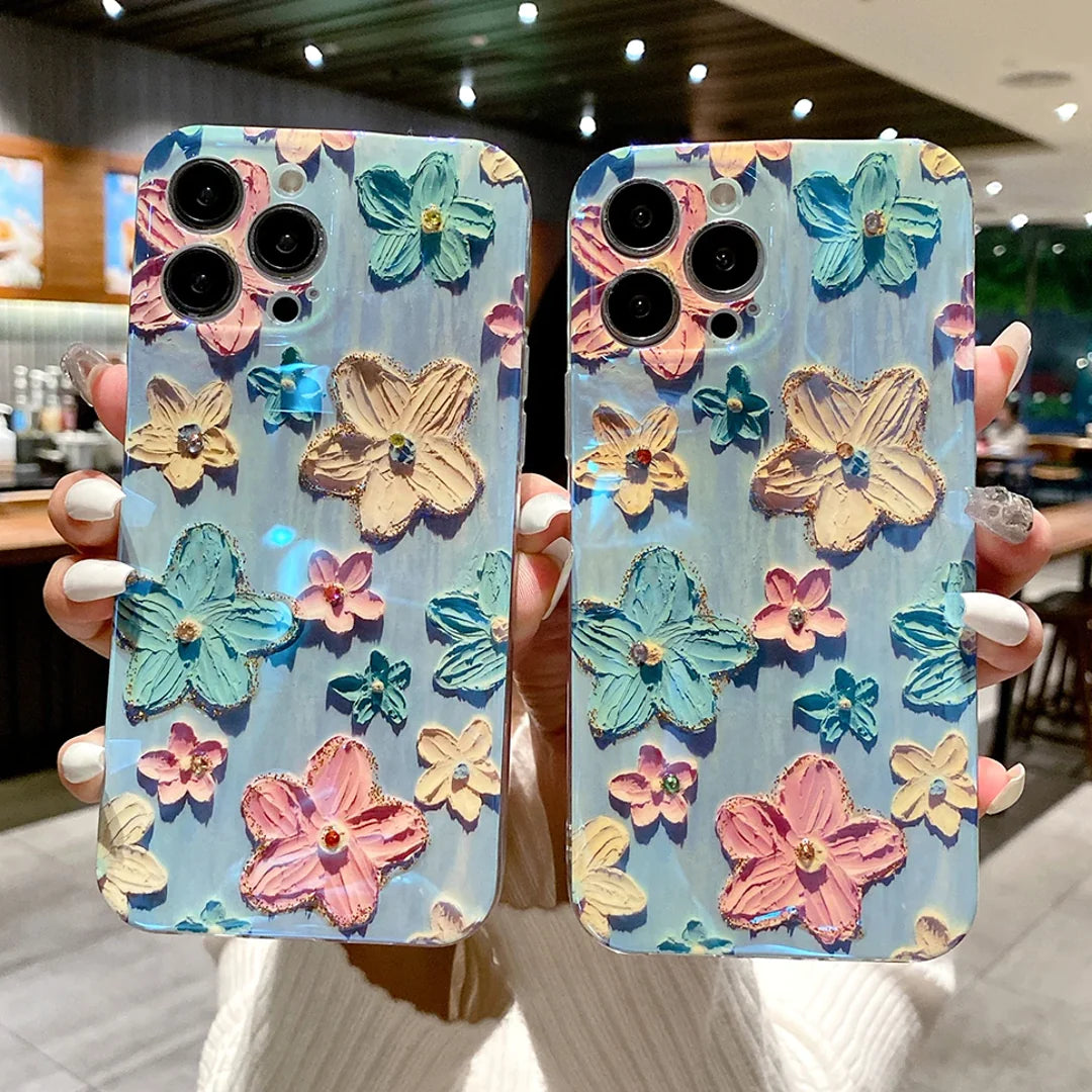 Colourful Grace Floral Printed Case - iPhone Series