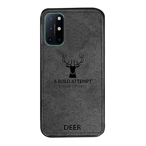 OnePlus 9R Deer Pattern Inspirational Soft Case (BLACK)