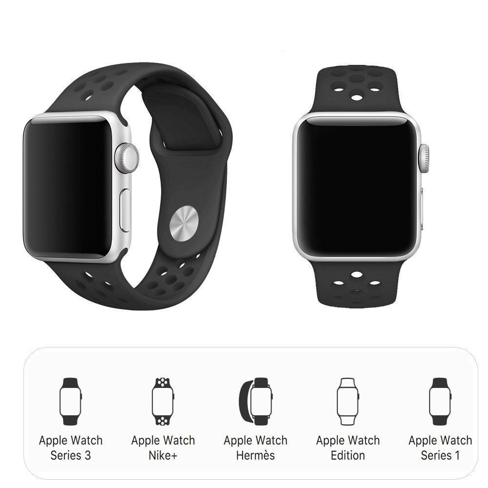 Perforated Band/Strap Black for Apple Watch (ONLY STRAP NOT WATCH)
