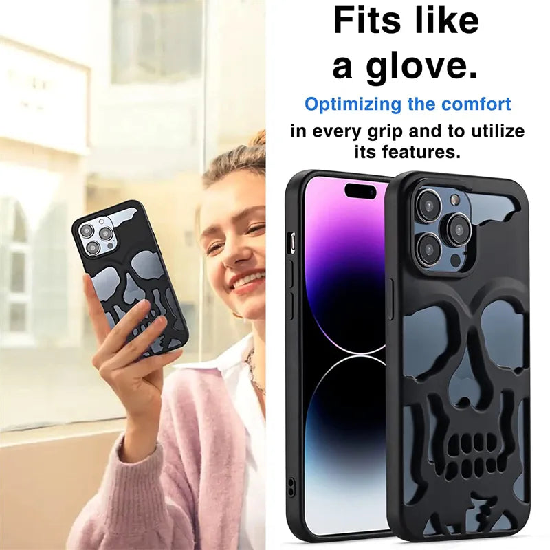 Hollow Skull Design Case- iPhone 16 Series