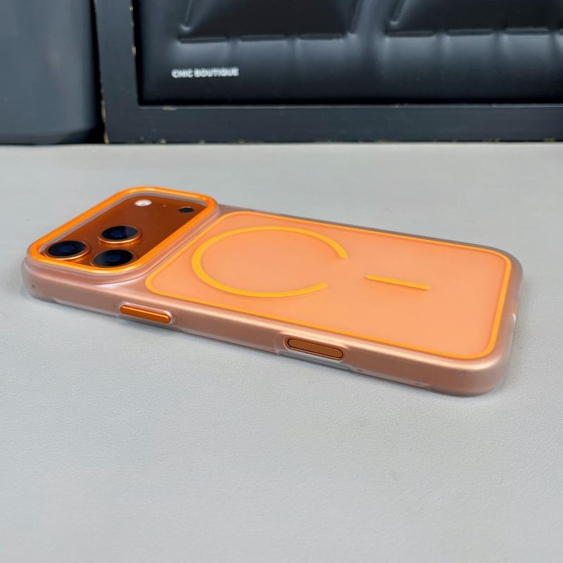 Translucent Matte Magnetic Border Window Case- iPhone