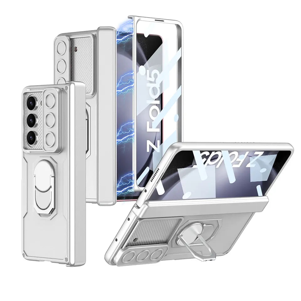 New Ring Armour Holder With Side Camera Lens Protection For Galaxy Z Fold5