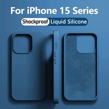Liquid Soft Silicon Premium Case For iPhone 15 Series