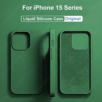 Liquid Soft Silicon Premium Case For iPhone 15 Series