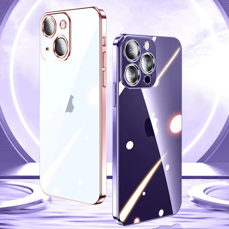 IPHONE 14 SERIES ELECTROPLATING CASE WITH LENS PROTECTION