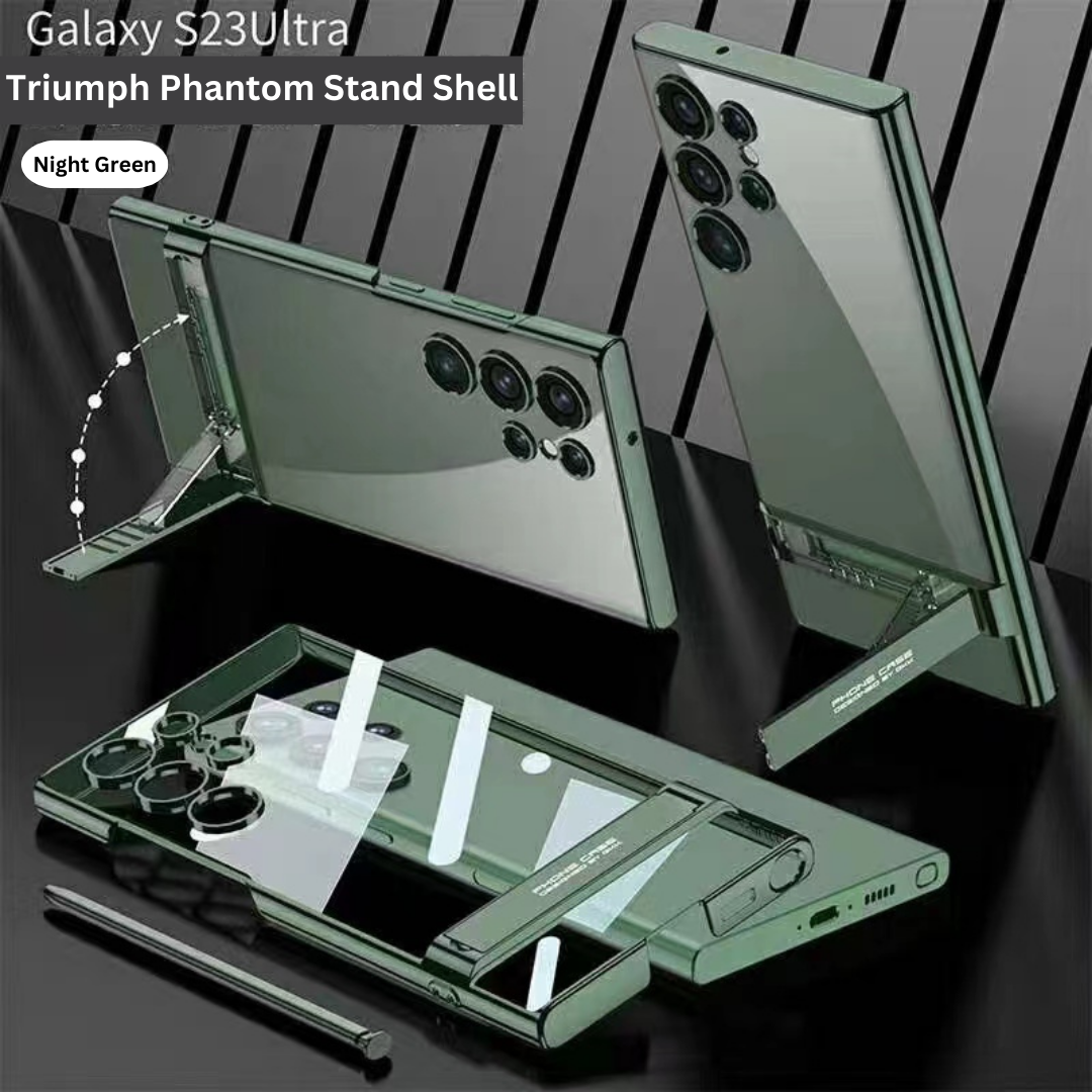 Hybrid Ultra Transparent Stand Case For Galaxy S23 Ultra