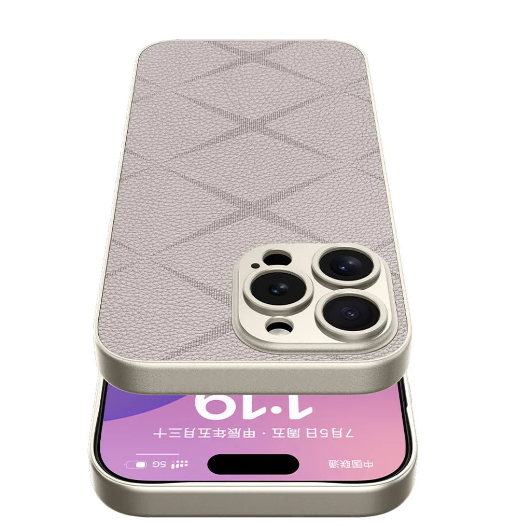 Elegant Texture Pattern Leather Case- iPhone 16 Series