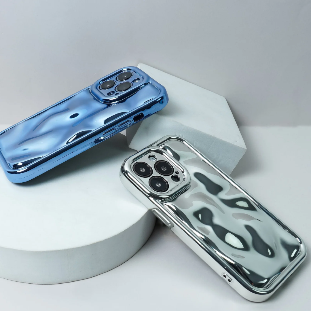3D Mirror Meteorite Texture Glossy Phone Case -iPhone