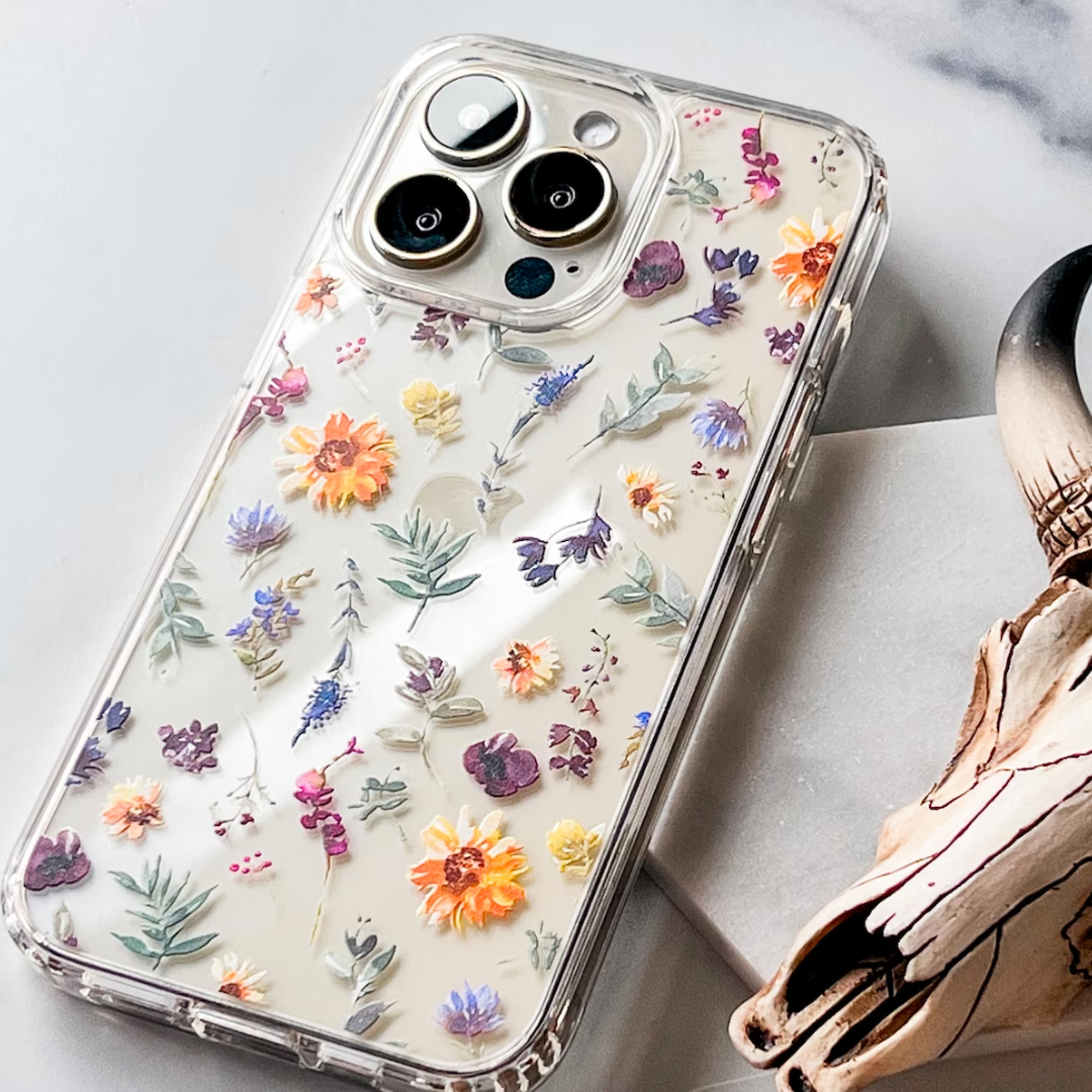 Aesthetic Sunflowers & spring floral Phone Case For iPhone 15 Series