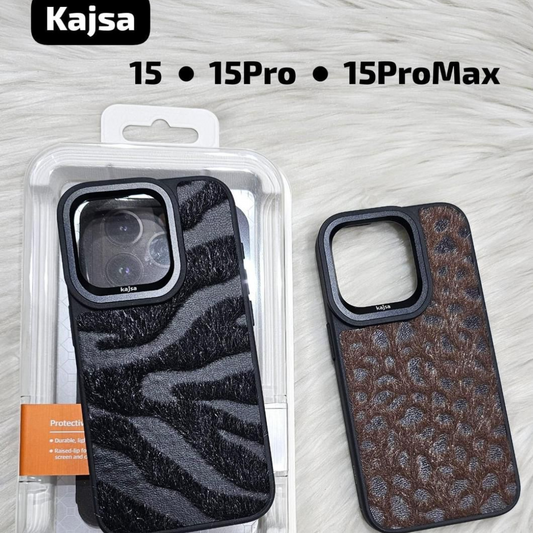 Kajsa Furry Animal Back Case for iPhone 15 Series