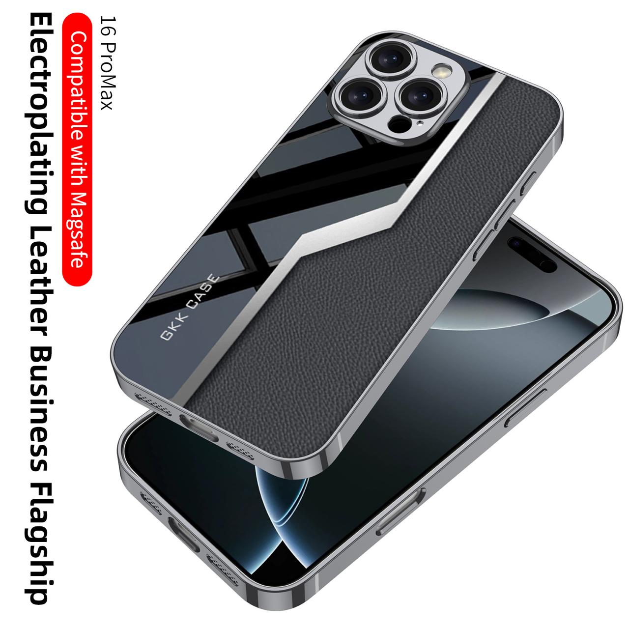 Electroplated Leather Classic Pattern Pro Case- iPhone