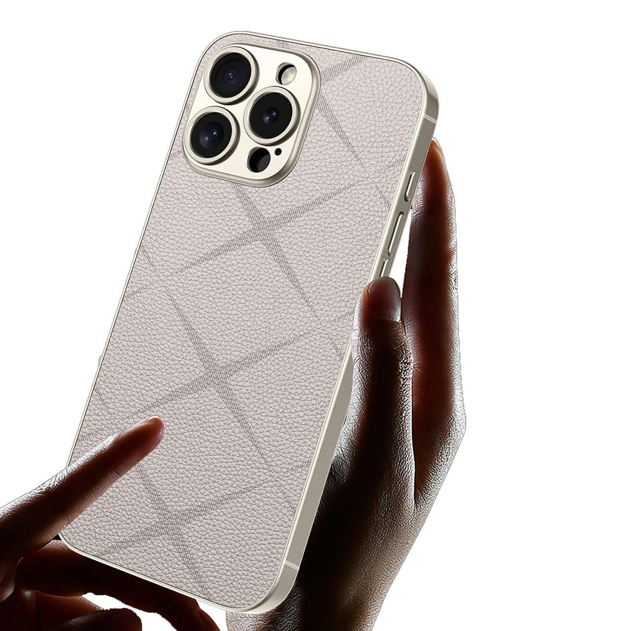 Elegant Texture Pattern Leather Case- iPhone 16 Series
