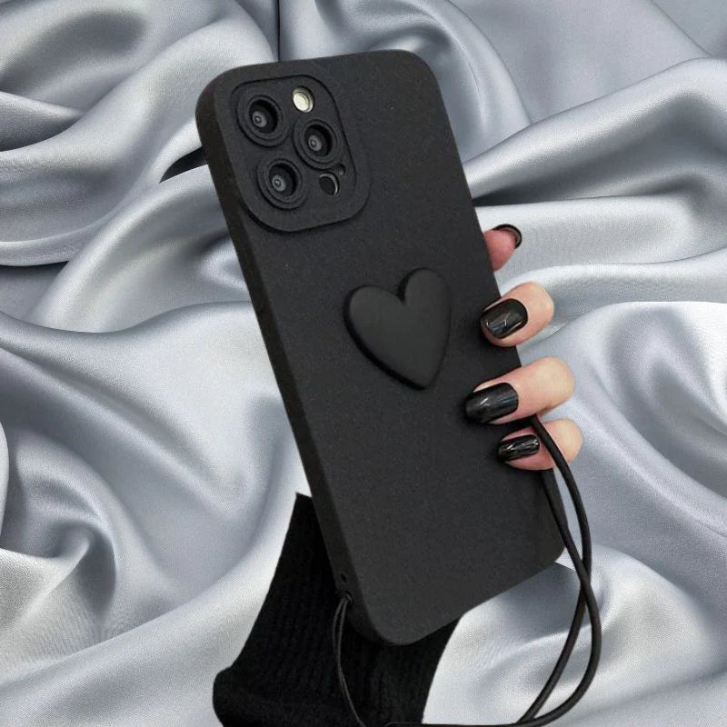 Dark Black Stylish Heart Lux Case