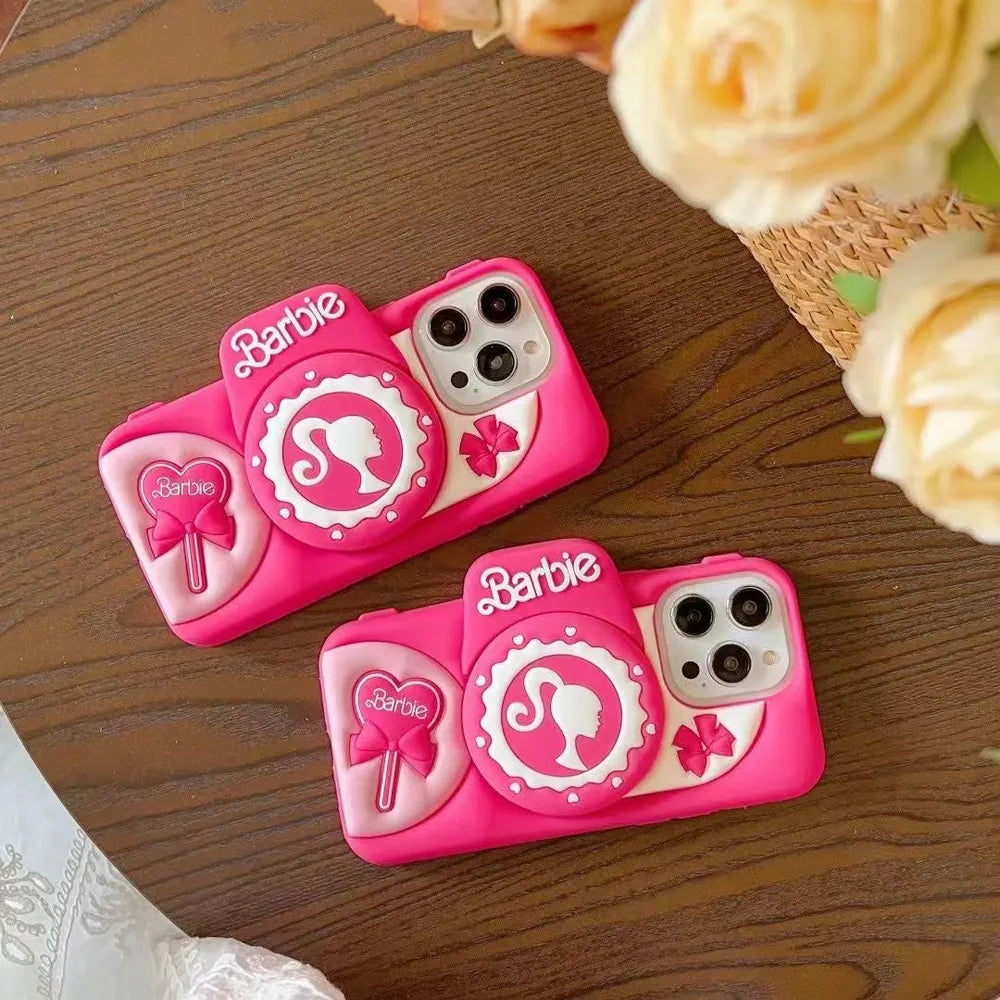 Barbie Kick-Stand Soft Silicon Phone Case - iPhone