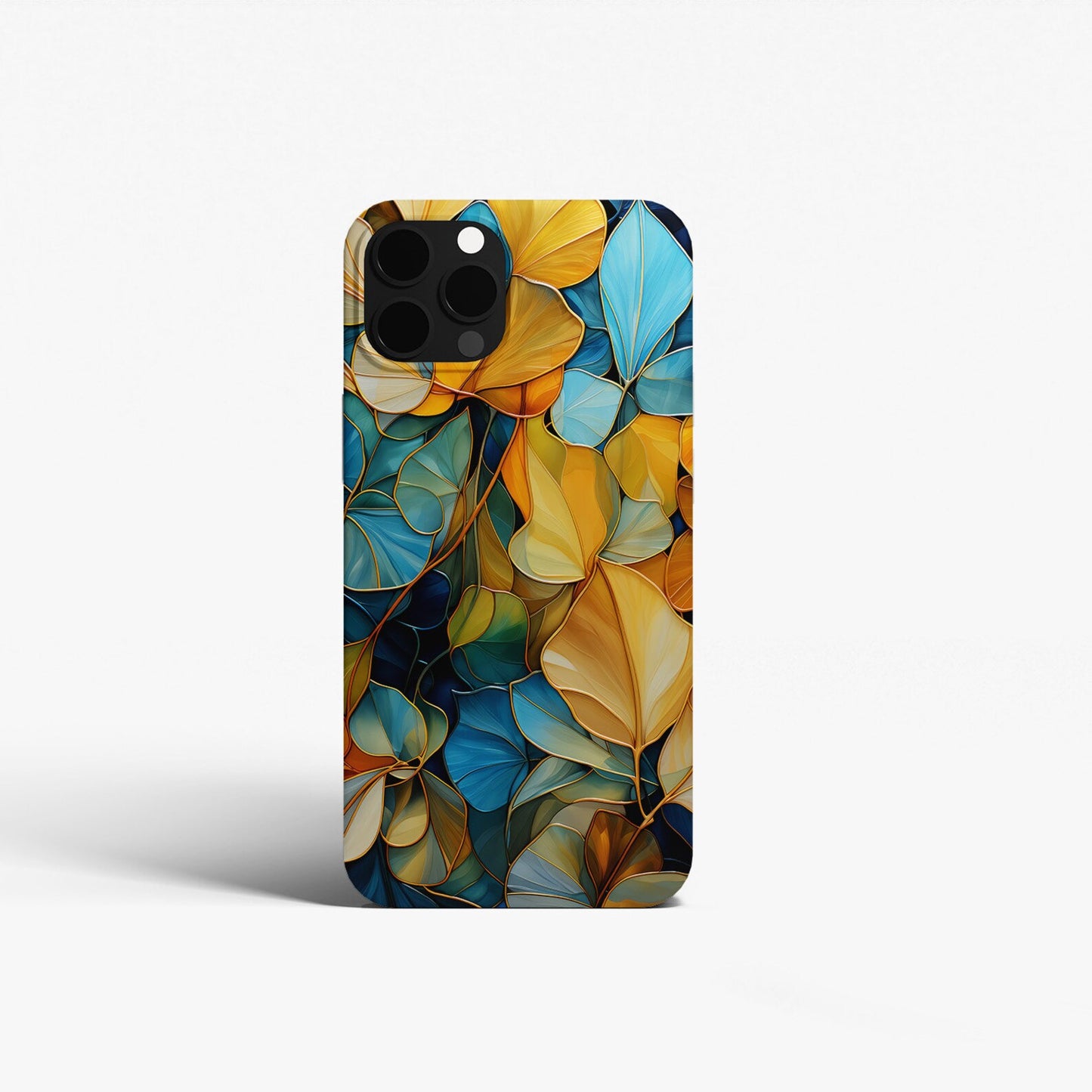 Abstract Floral Printed Matte Back Case - iPhone 15 Series