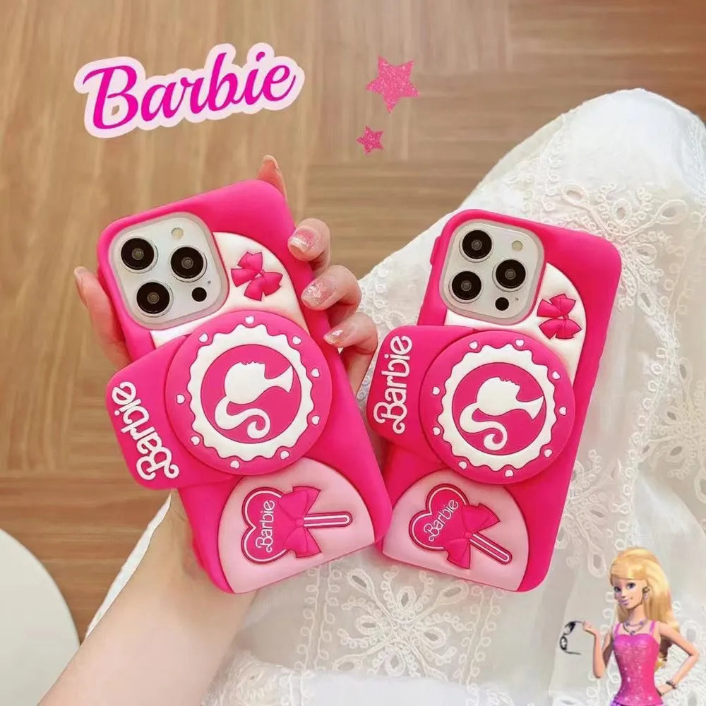 Barbie Kick-Stand Soft Silicon Phone Case - iPhone