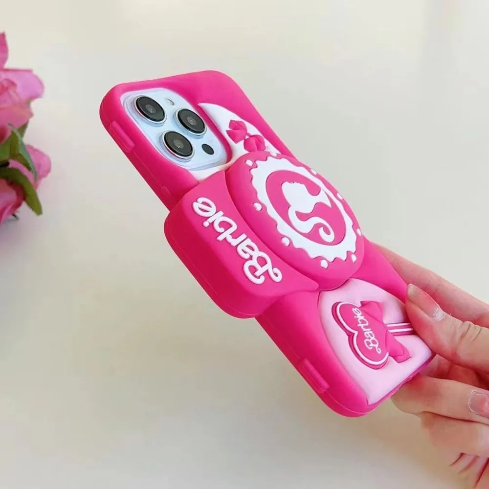 Barbie Kick-Stand Soft Silicon Phone Case - iPhone