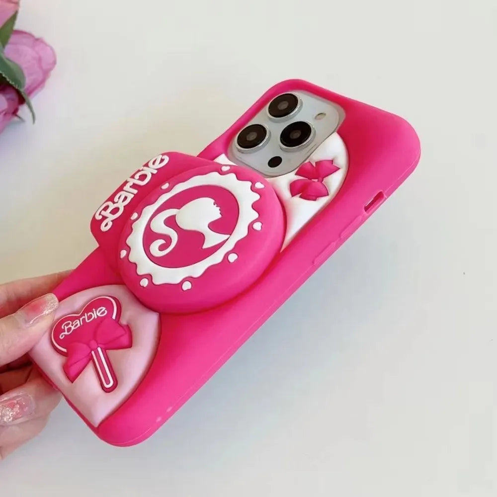 Barbie Kick-Stand Soft Silicon Phone Case - iPhone