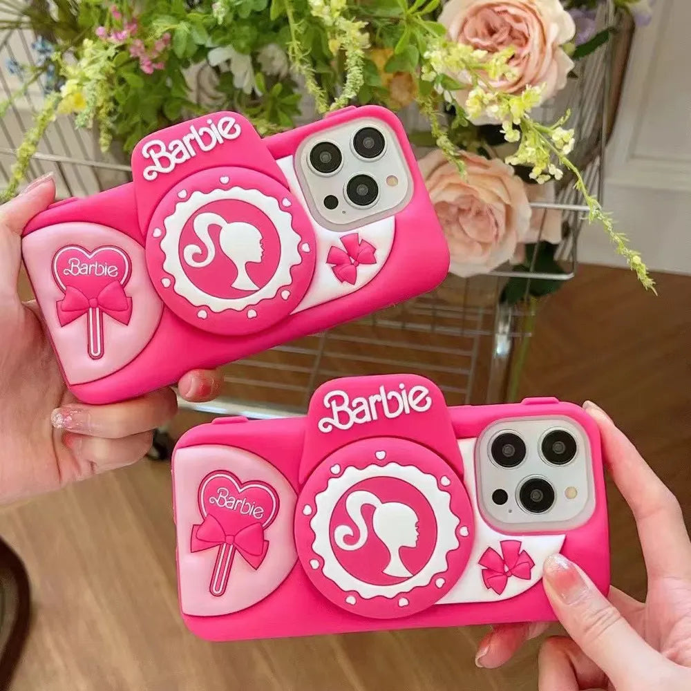 Barbie Kick-Stand Soft Silicon Phone Case - iPhone
