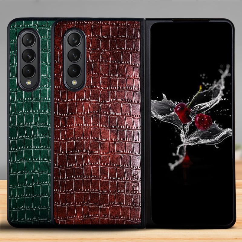 Croco Leather Pattern Case for Galaxy Z Fold 4