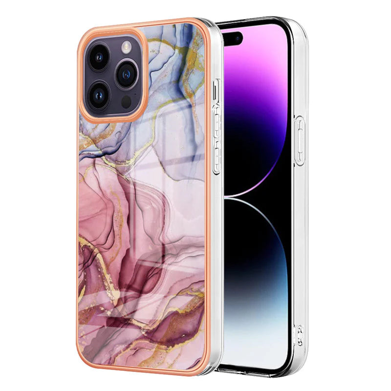 Lustrous Marble Pattern Fancy Case - iPhone