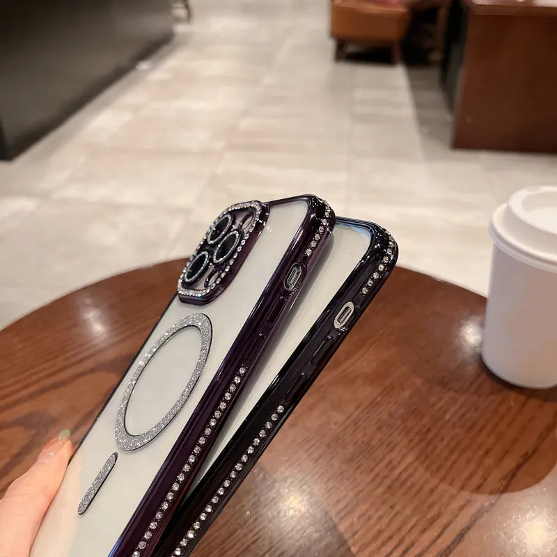 Electroplating MagSafe Diamond Edge Case - iPhone 15 Series