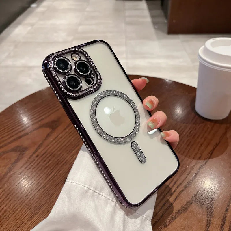 Electroplating MagSafe Diamond Edge Case - iPhone 15 Series