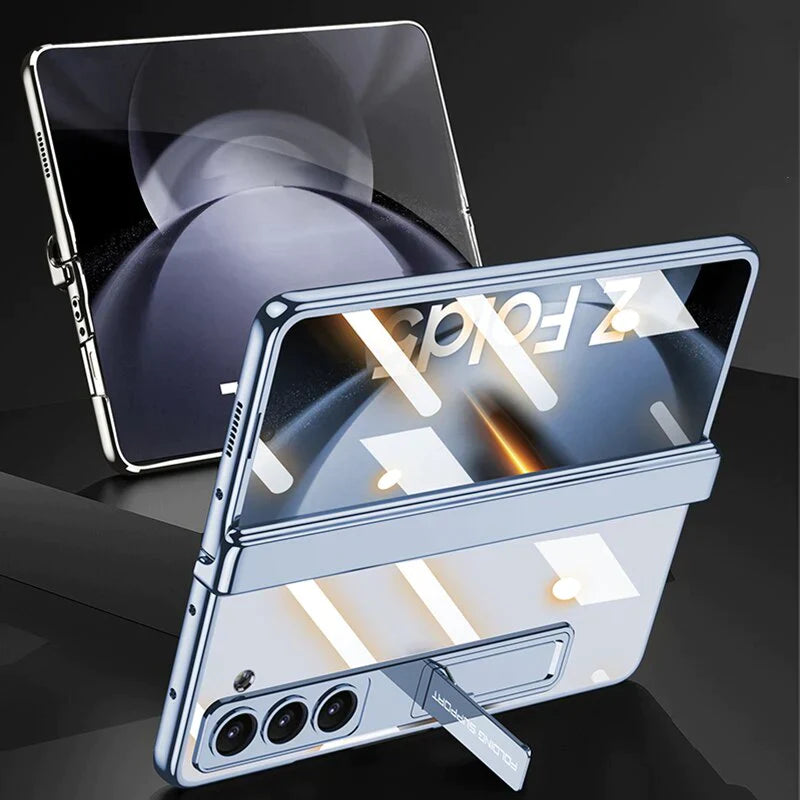 TRANSPARENT MAGNETIC HINGE CASE WITH STAND FOR SAMSUNG GALAXY Z FOLD 5