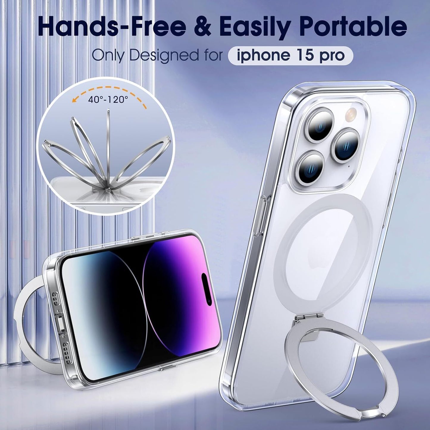 iPhone 15 Series Clear Magnetic MagSafe Wireless Charging Case