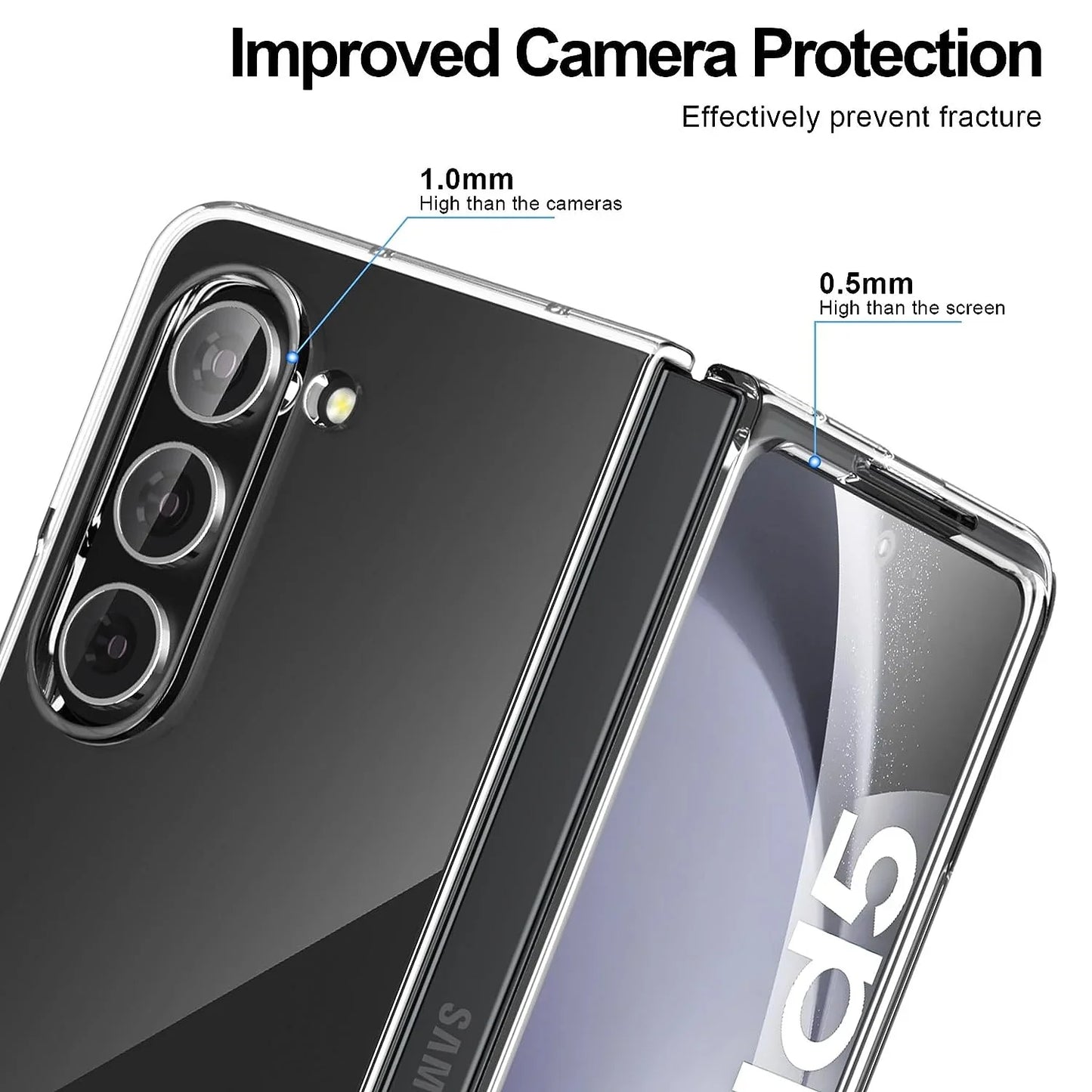 Samsung Galaxy Z Fold 5 Crystal Clear Transparent Cover