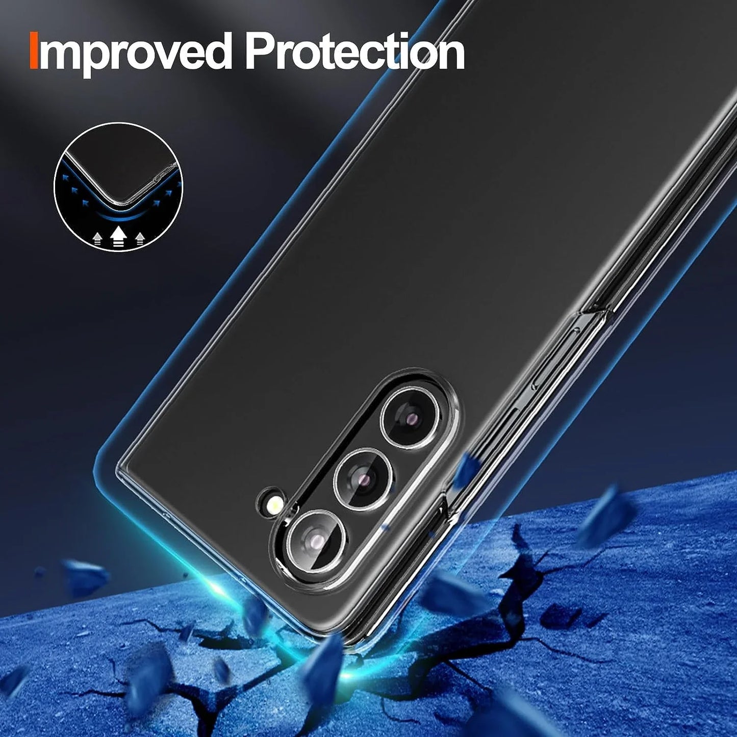 Samsung Galaxy Z Fold 5 Crystal Clear Transparent Cover