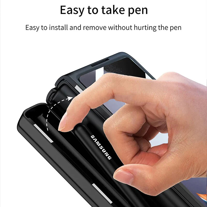 SHOCKPROOF MATTE CASE WITH PEN HOLDER FOR GALAXY Z FOLD 5