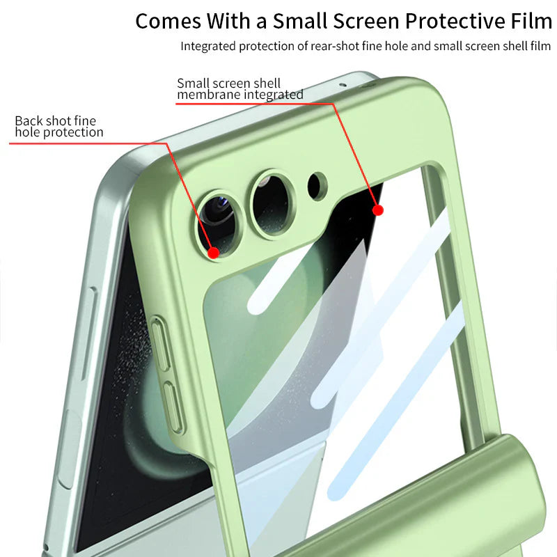 All-Inclusive Shell Folding Hinge Pen Slot Case Galaxy Z Flip 5
