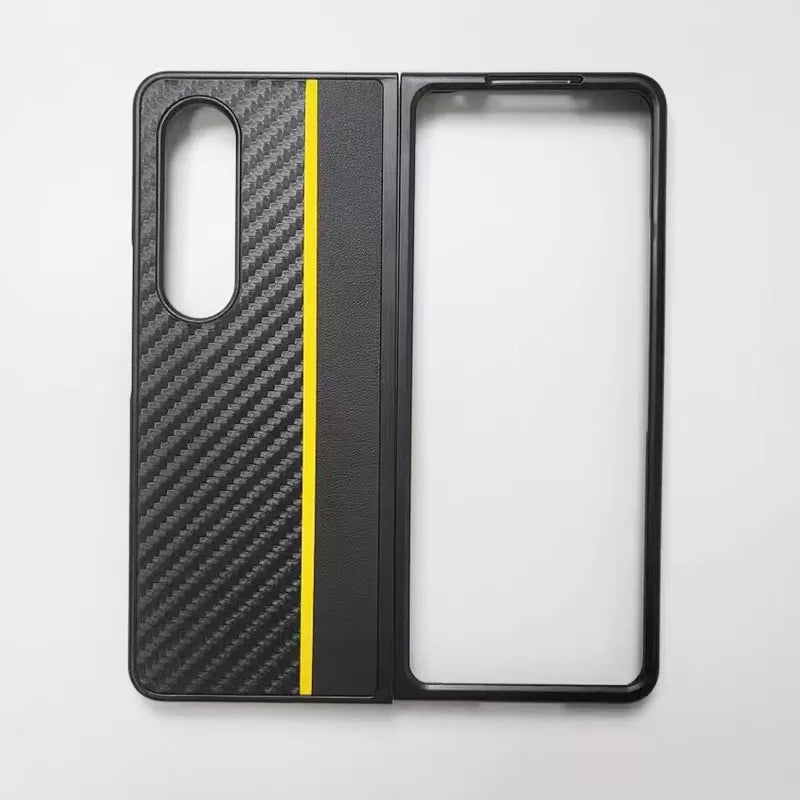 Luxury Carbon Fiber Pattern Phone Cover Samsung Galaxy Z Fold 3