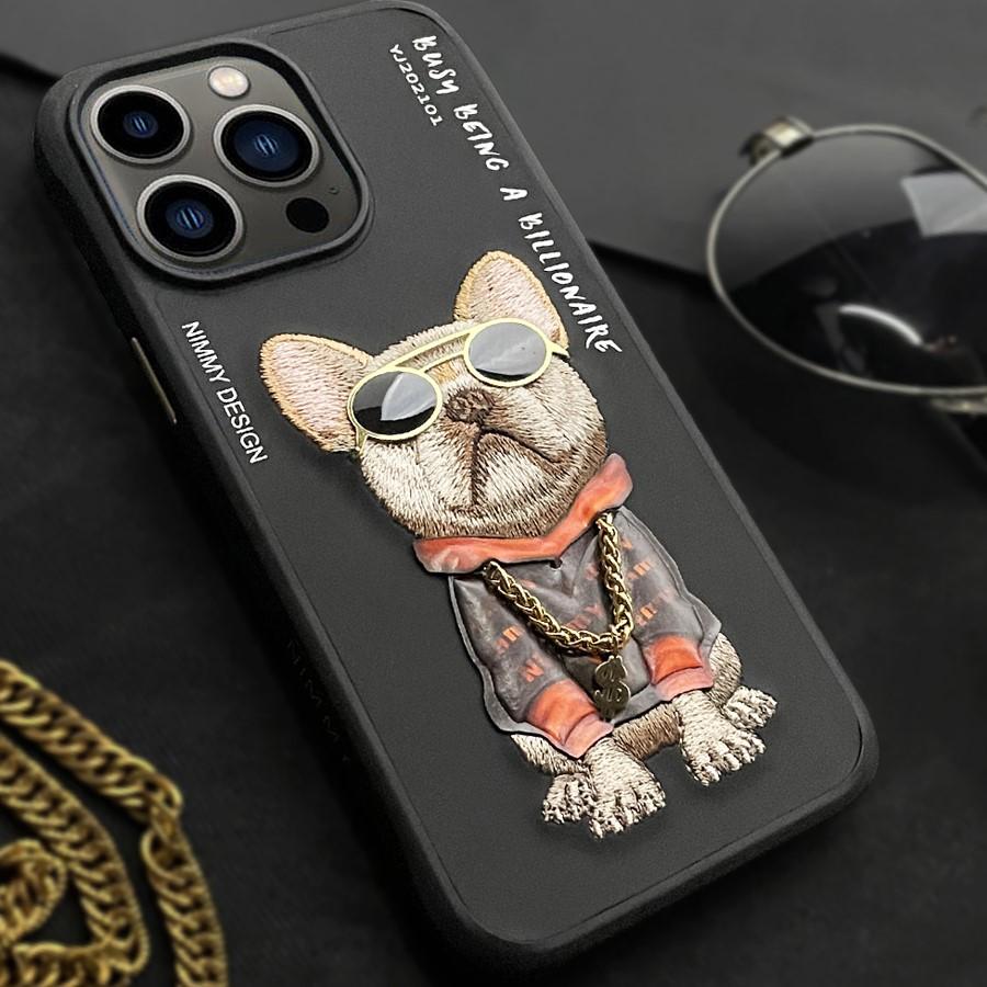 Nimmy 3D Embroided Swag Dog Back Case For iPhone 15 Series