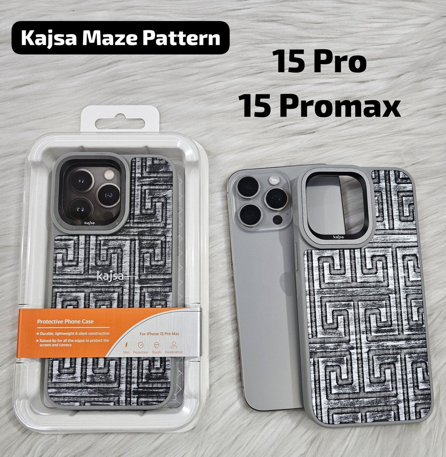 Kajsa Maze Pattern Back Case for iPhone 15 Series