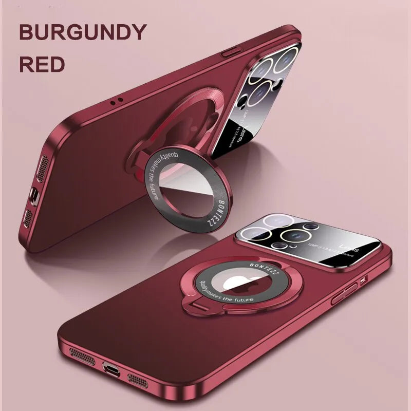 Luxury Slim Matte PC Bracket Magsafe Case for iPhone 13 Pro Max