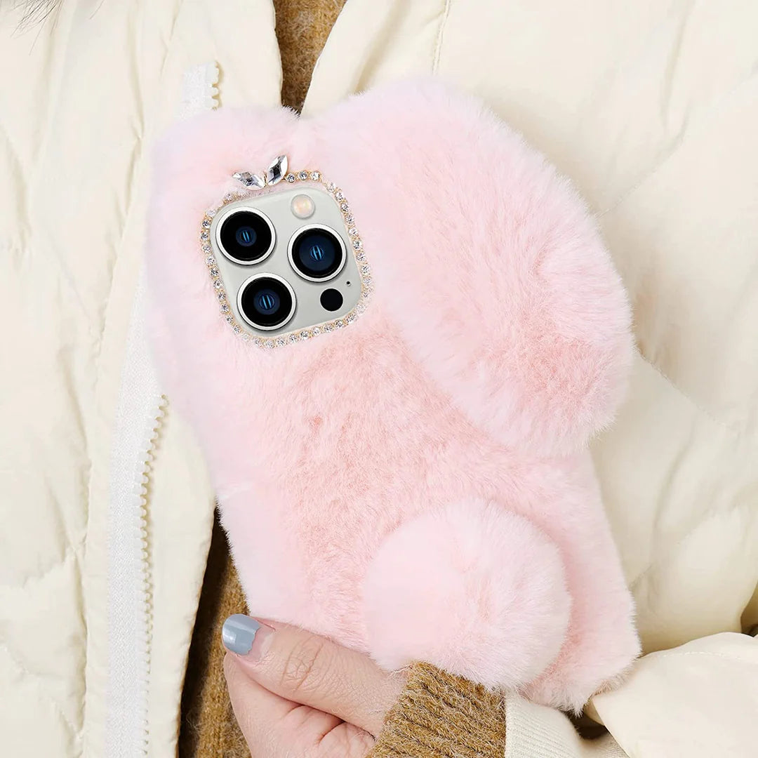 Cute Coney Rabbit Fur Lavish Case - iPhone