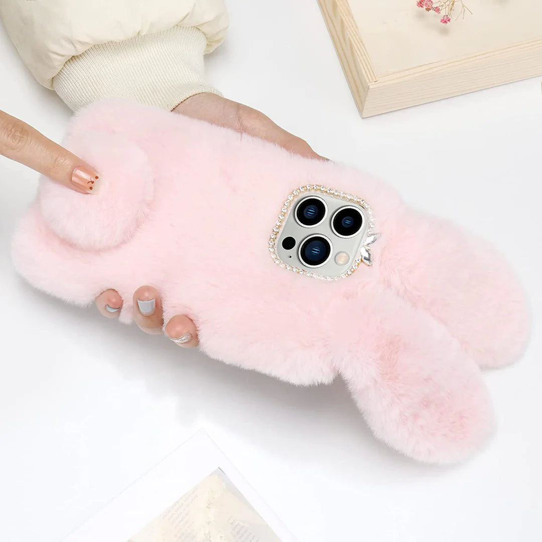 Cute Coney Rabbit Fur Lavish Case - iPhone