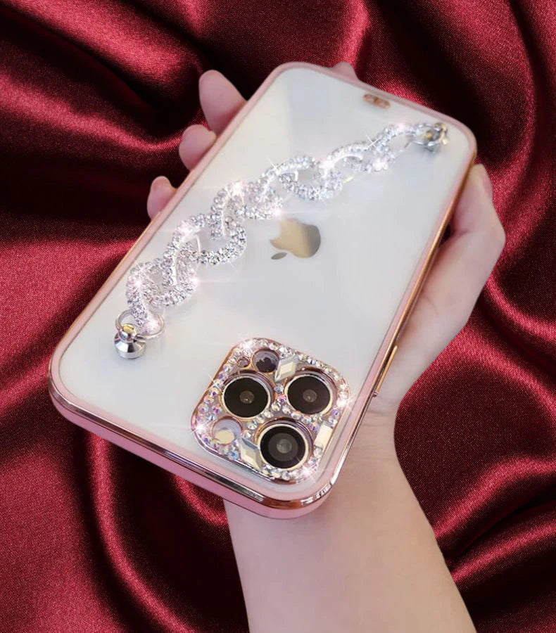 Sparkling Rhinestones Diamond Bracelet Cover - iPhone