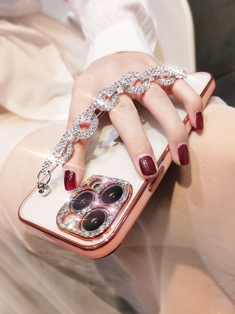 Sparkling Rhinestones Diamond Bracelet Cover - iPhone