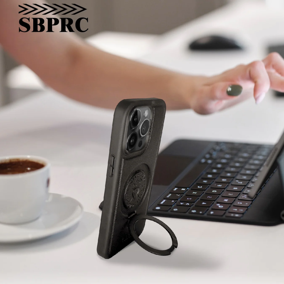 Premium Santa Barbara Leather Invisible Stand Magnetic Case - iPhone 15 Series